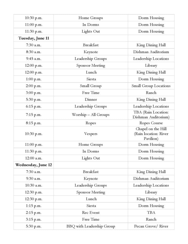 Teen Leadership Conference » MoRanch