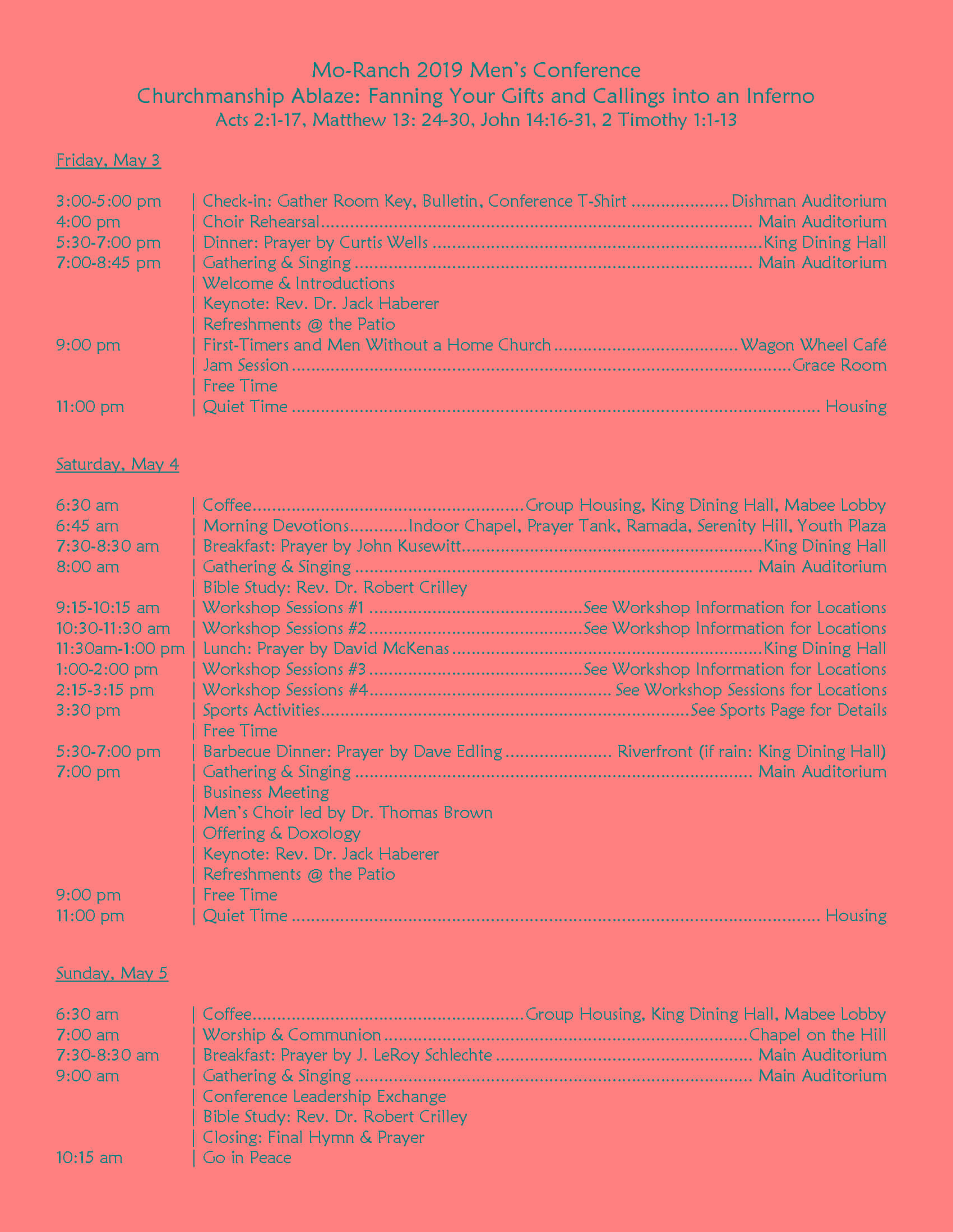 Men's Conference • Presbyterian Mo-Ranch Assembly